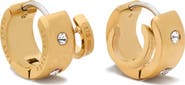 Kate Spade New York set in stone double huggie hoop earrings
