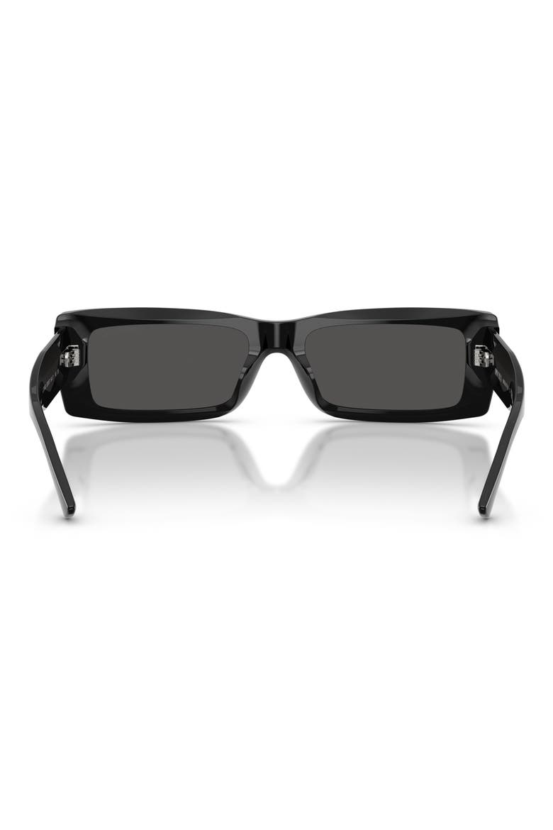 Lennon 54mm Polarized Rectangular Sunglasses, Alternate, color, BLACK/ DARK GREY