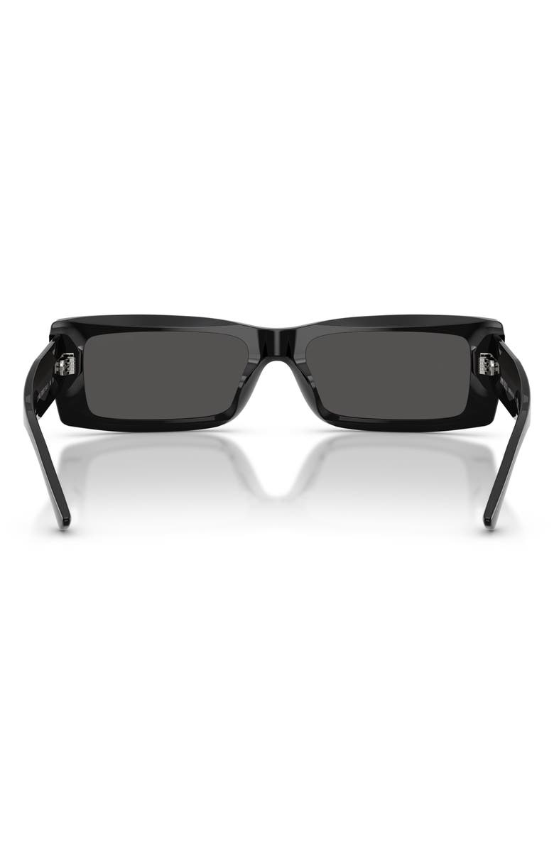 Jimmy Choo Lennon 54mm Polarized Rectangular Sunglasses, Alternate, color, Black/ Dark Grey