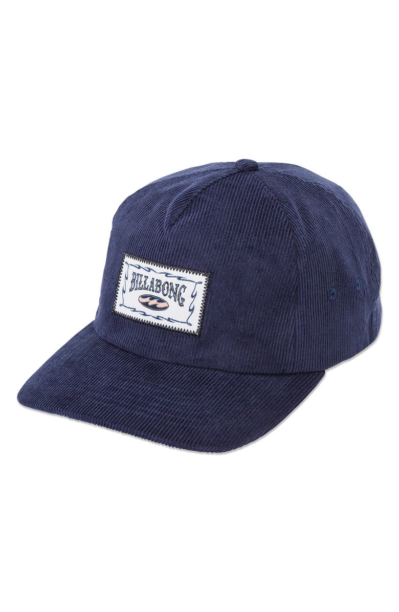 Billabong Heritage Corduroy Baseball Cap, Main, color, Steel Blue