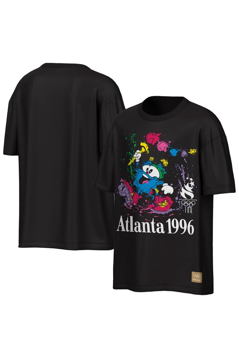 Men's Outerstuff Black Olympic Games Atlanta 1996 Summer Olympics Izzy Essence T-Shirt, Main, color, Black