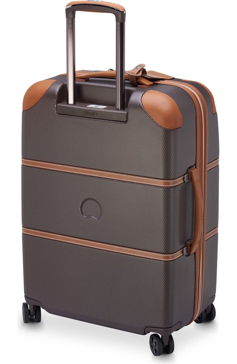 Delsey Paris Chatelet Air 2.0 Checked-Medium 24 Inch Hardside Luggage with Spinner Wheels, Alternate, color, Chocolate Brown