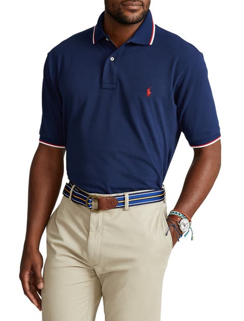 Big & Tall Tipped Mesh Polo Shirt