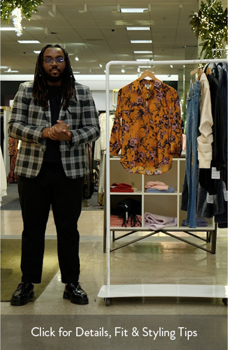 Dani Floral Silk Charmeuse Blouse, sales video thumbnail