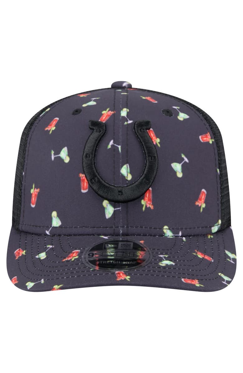 New Era Men's New Era  Navy/Black Indianapolis Colts Adventure Drinks Pattern 9SEVENTY Stretch-Snap Hat, Alternate, color, Navy