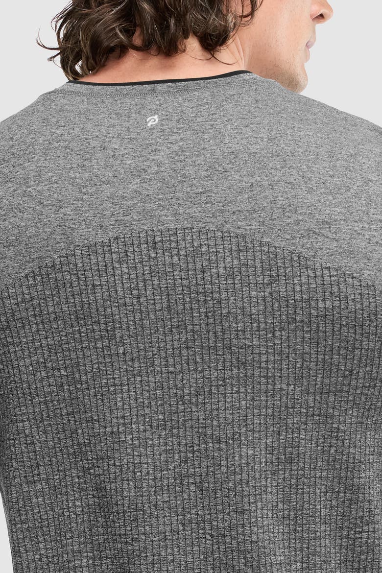 Seamless Melange Tee, Alternate, color, Black