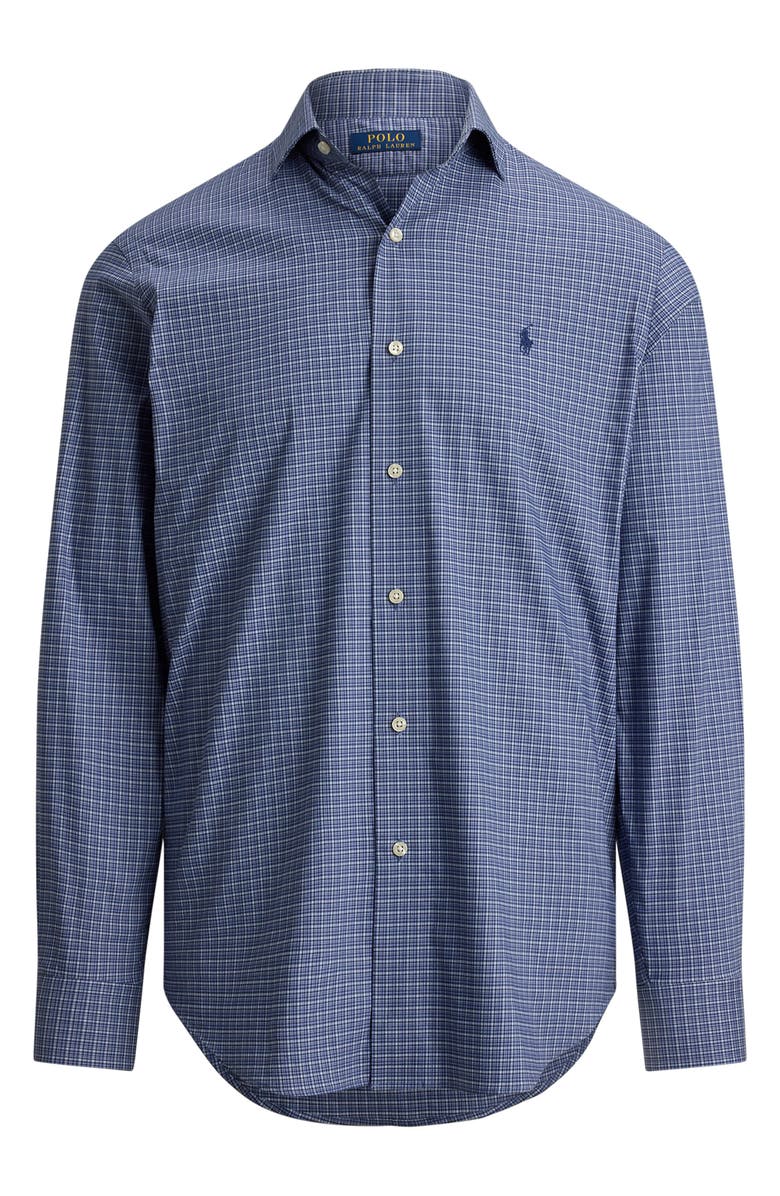 Polo Ralph Lauren Classic Fit Performance Twill Button-Down Shirt, Alternate, color, Navy Multi