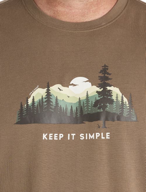 Life Is Good Big & Tall Keep It Simple Landscape Graphic Tee In Brown