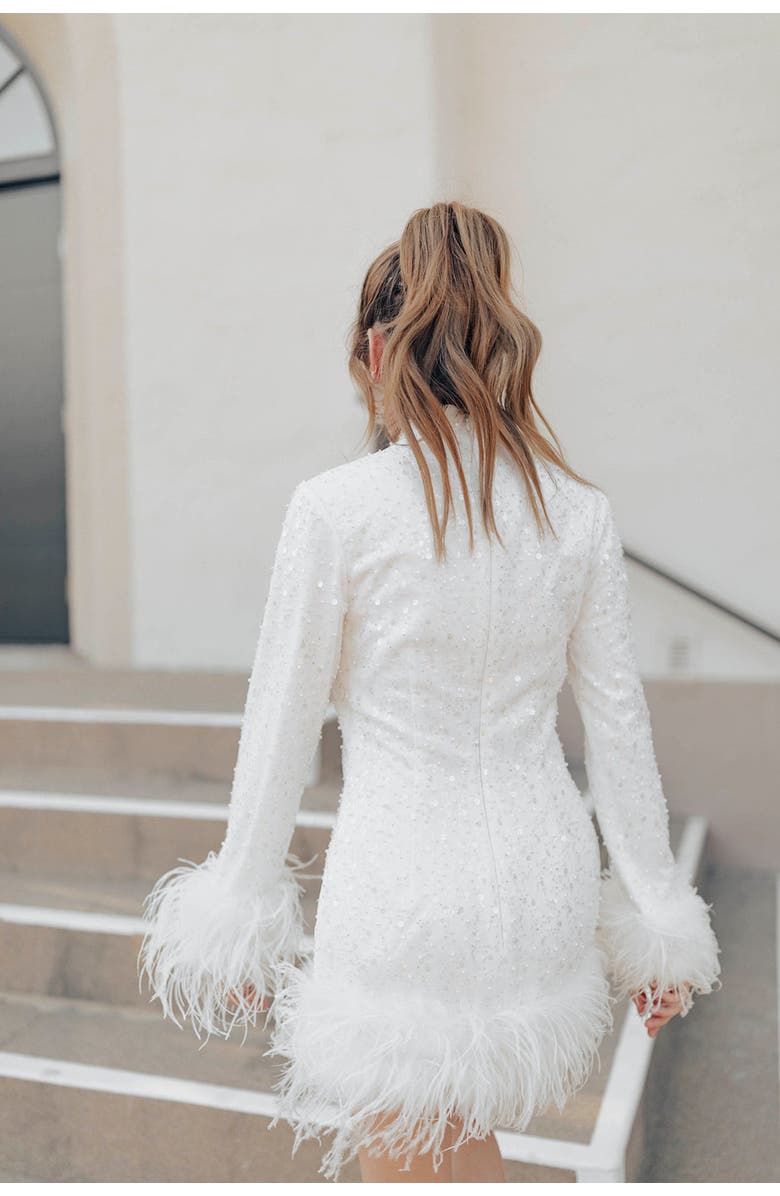 Untamed Petals Chrishell Mini Dress, Alternate, color, Ivory