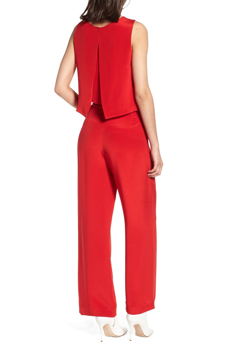 Urban Silky Top & Pants, Alternate, color, RED