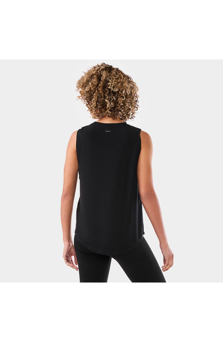 Tavi High Neck Muscle Tank, Alternate, color, Ebony Coconut