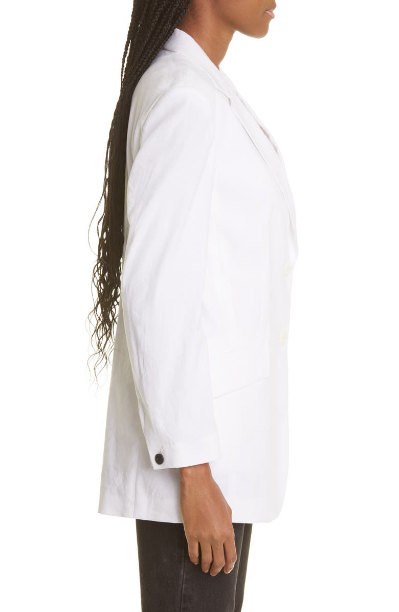 rag & bone Charles Linen Blend Blazer, Alternate, color, Wht