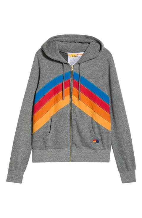 Mountain Stitch Chevron Zip Hoodie