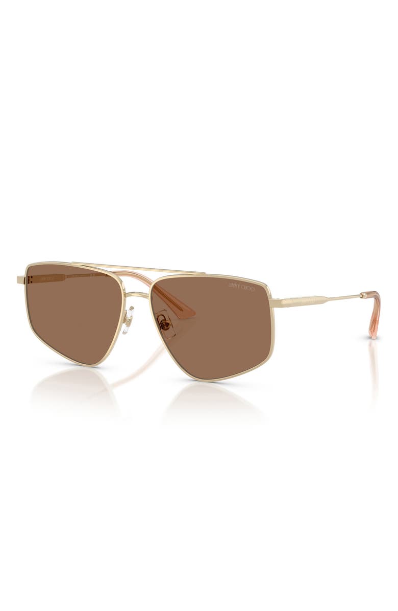 Jimmy Choo 58mm Pilot Sunglasses, Alternate, color,