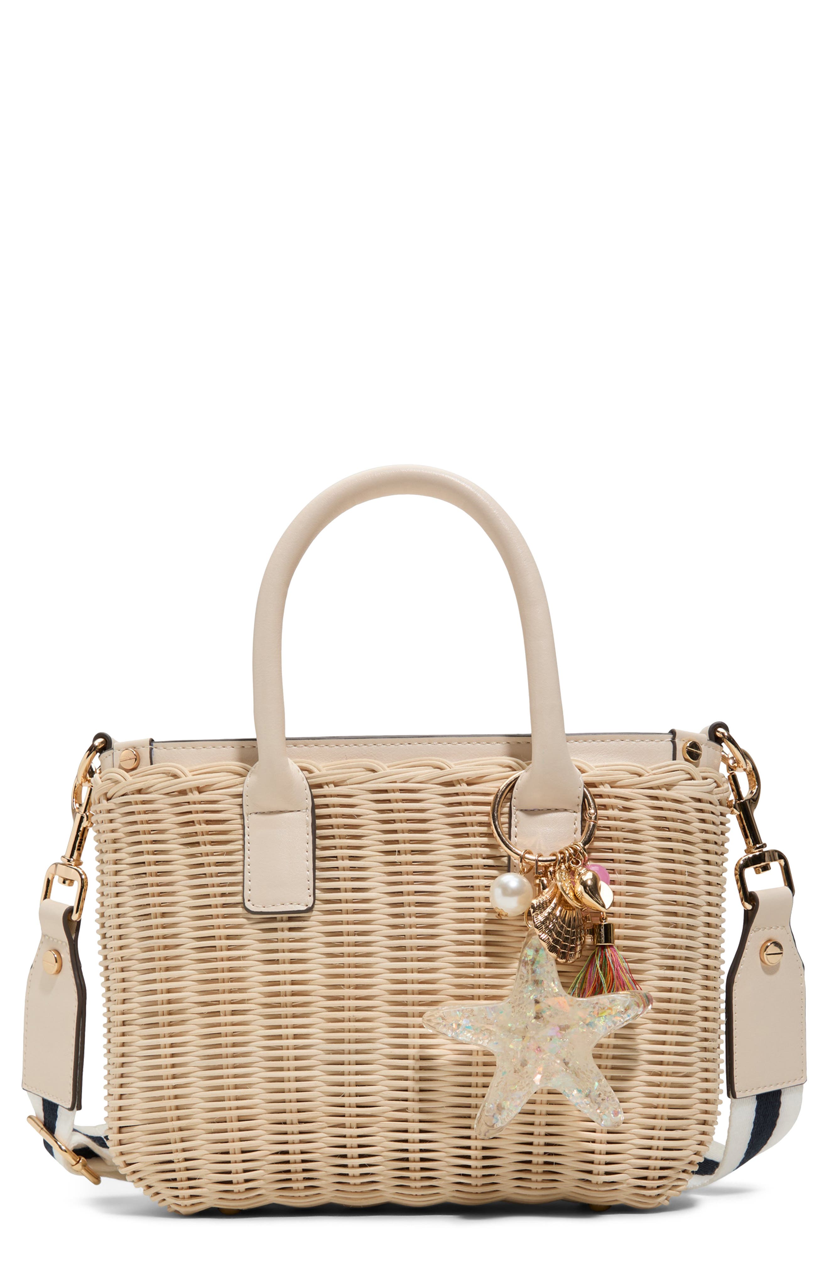 ALDO Seasparkle Rattan Handbag, Main, color, 