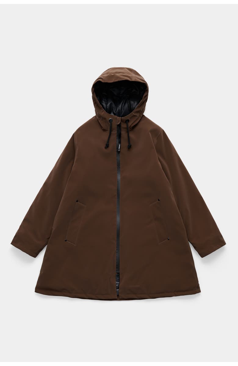 Stutterheim Mosebacke Matte Winter Coat, Alternate, color, Dark Brown