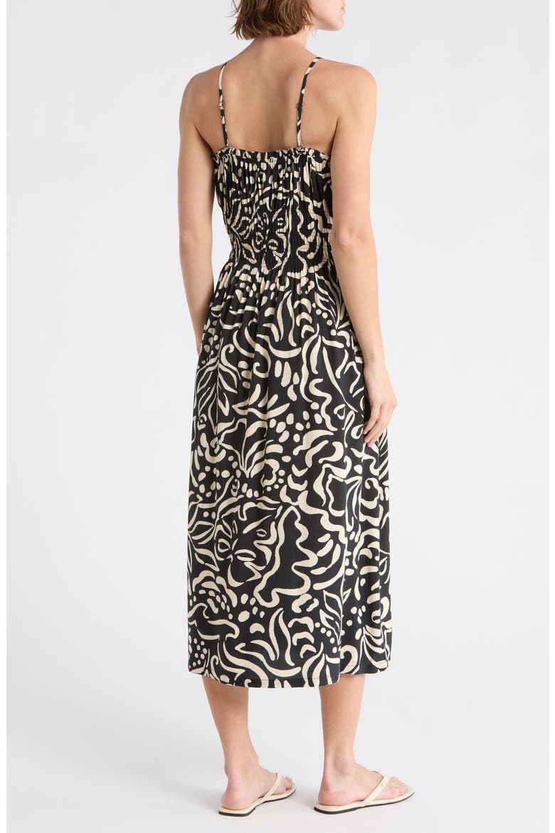 Riptide Midi Dress, Alternate, color, BLACK PEBBLE