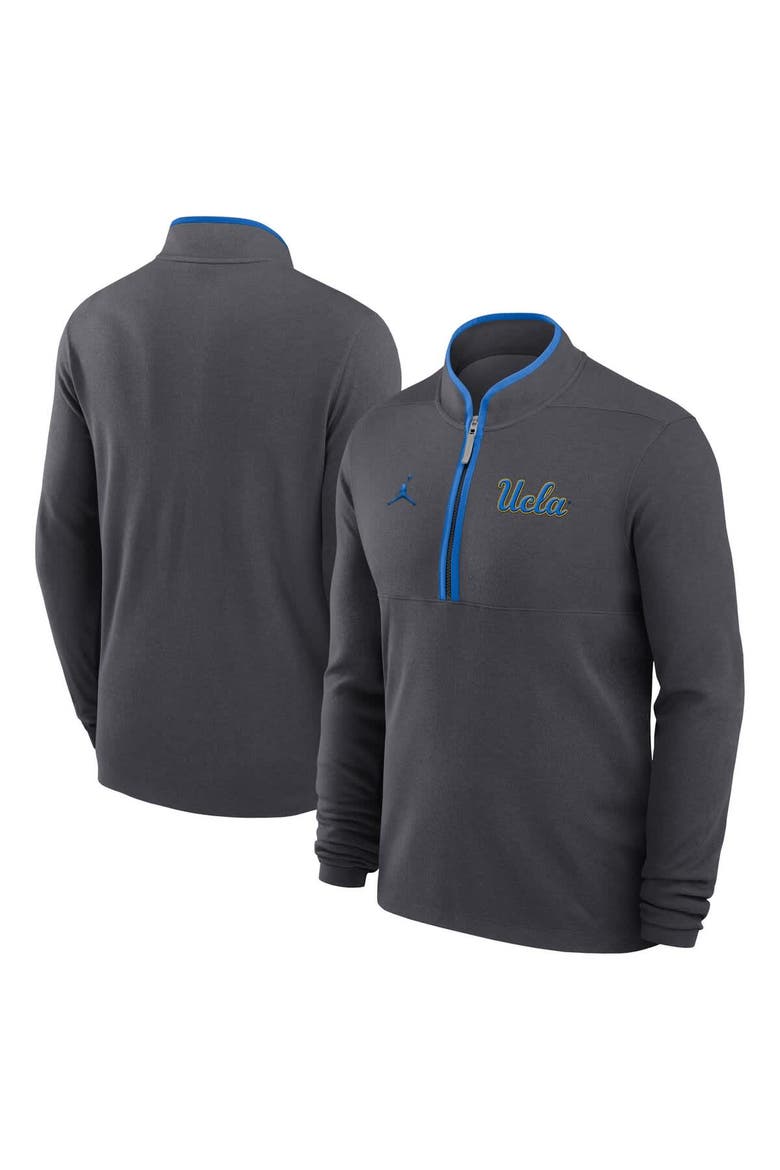 Men's Jordan Brand Anthracite UCLA Bruins Victory Half-Zip Sweatshirt, Alternate, color, Anthracite