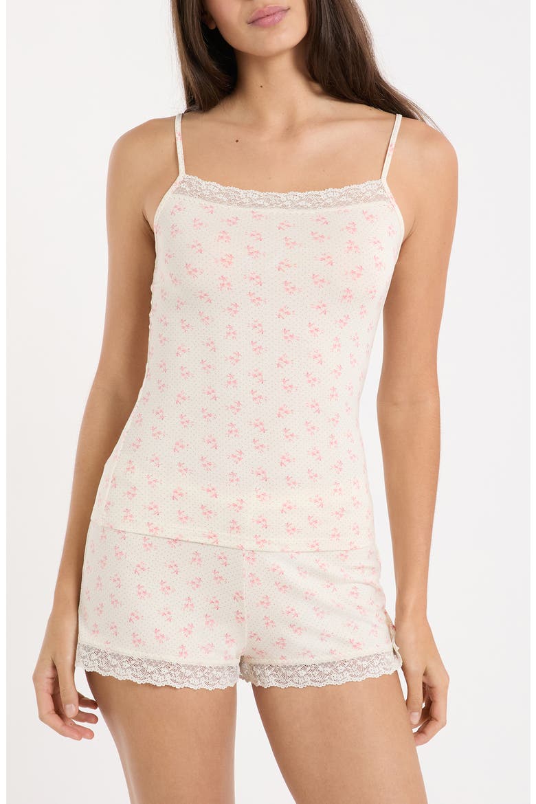 Kitty Lace Trim Camisole, Main, color, PINK
