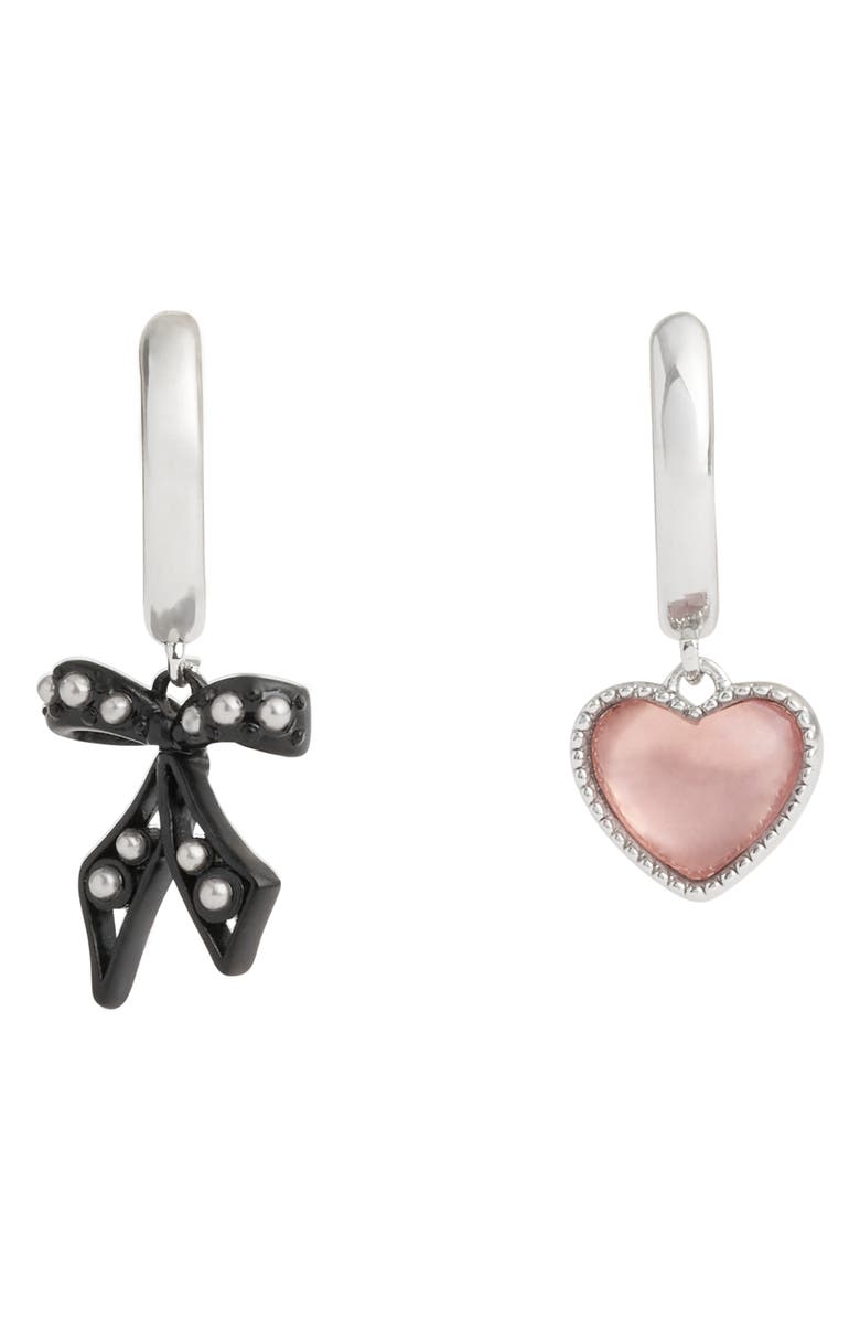 COACH Mismatched Drop Huggie Hoop Earrings, Alternate, color, 