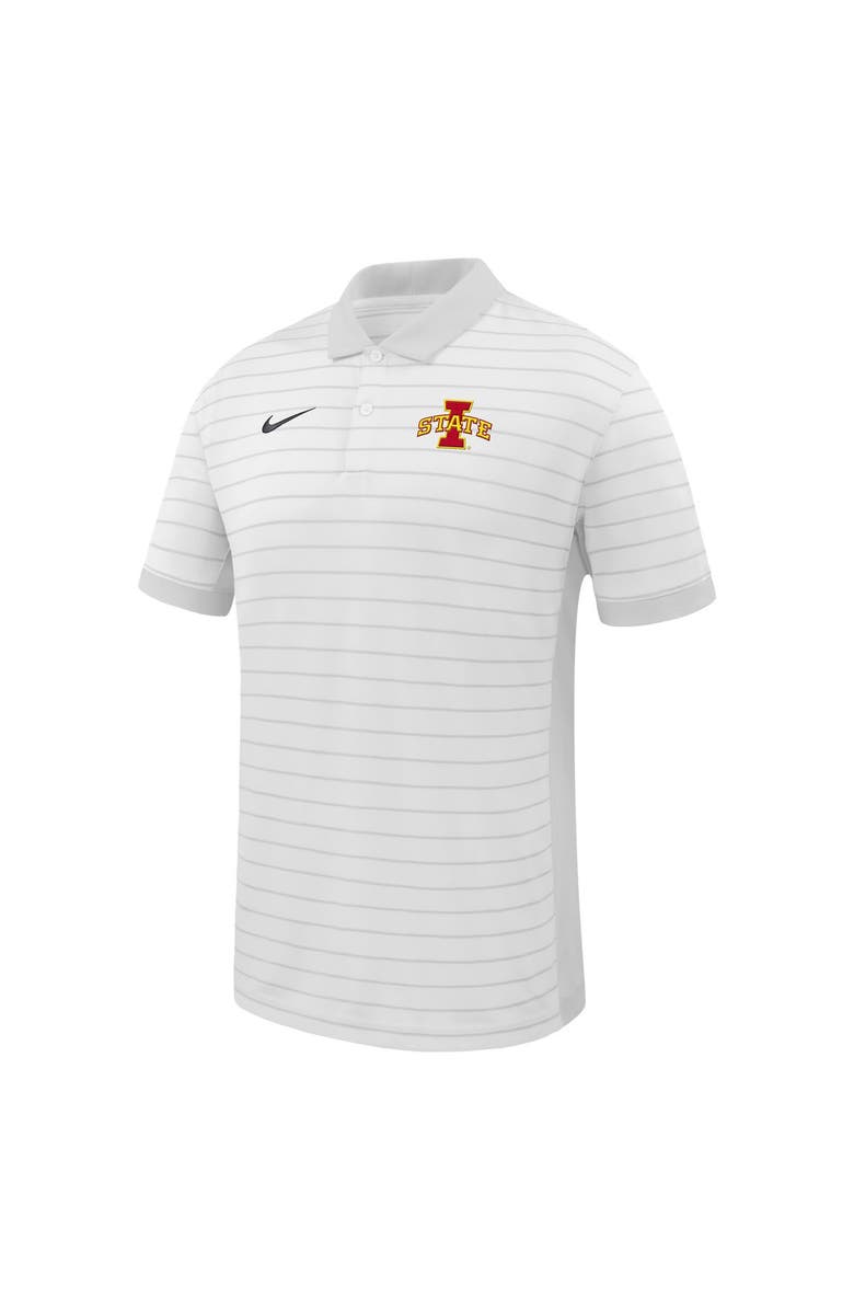Nike Men's Nike White Iowa State Cyclones 2025 Early Season Coaches Sideline Victory Stripe Performance Polo, Alternate, color,