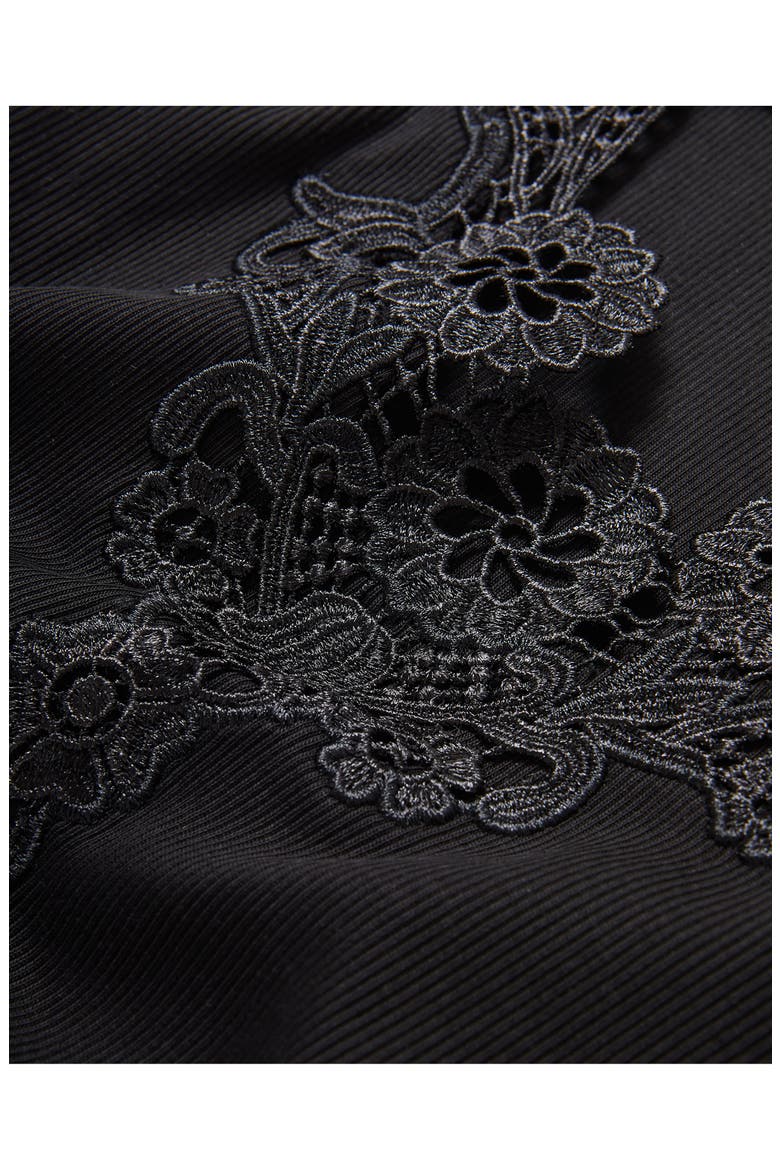 Narcisa Floral Embroidered Tank, Alternate, color, BLACK