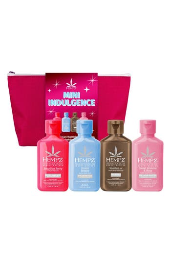 Hempz Mini Indulgence Beauty Actives Moisturizing Lotion Gift Set In Transparent