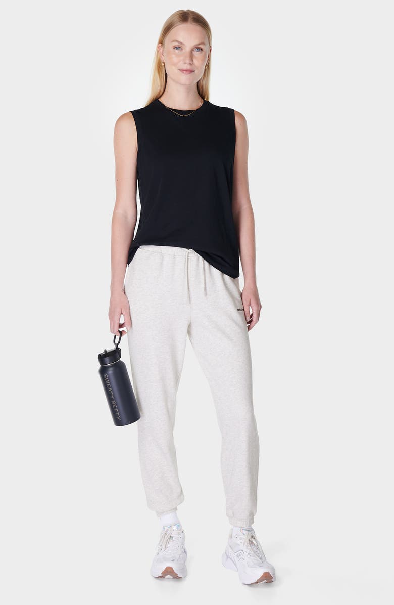 Sweaty Betty Essential Sleeveless T-Shirt, Alternate, color, Black