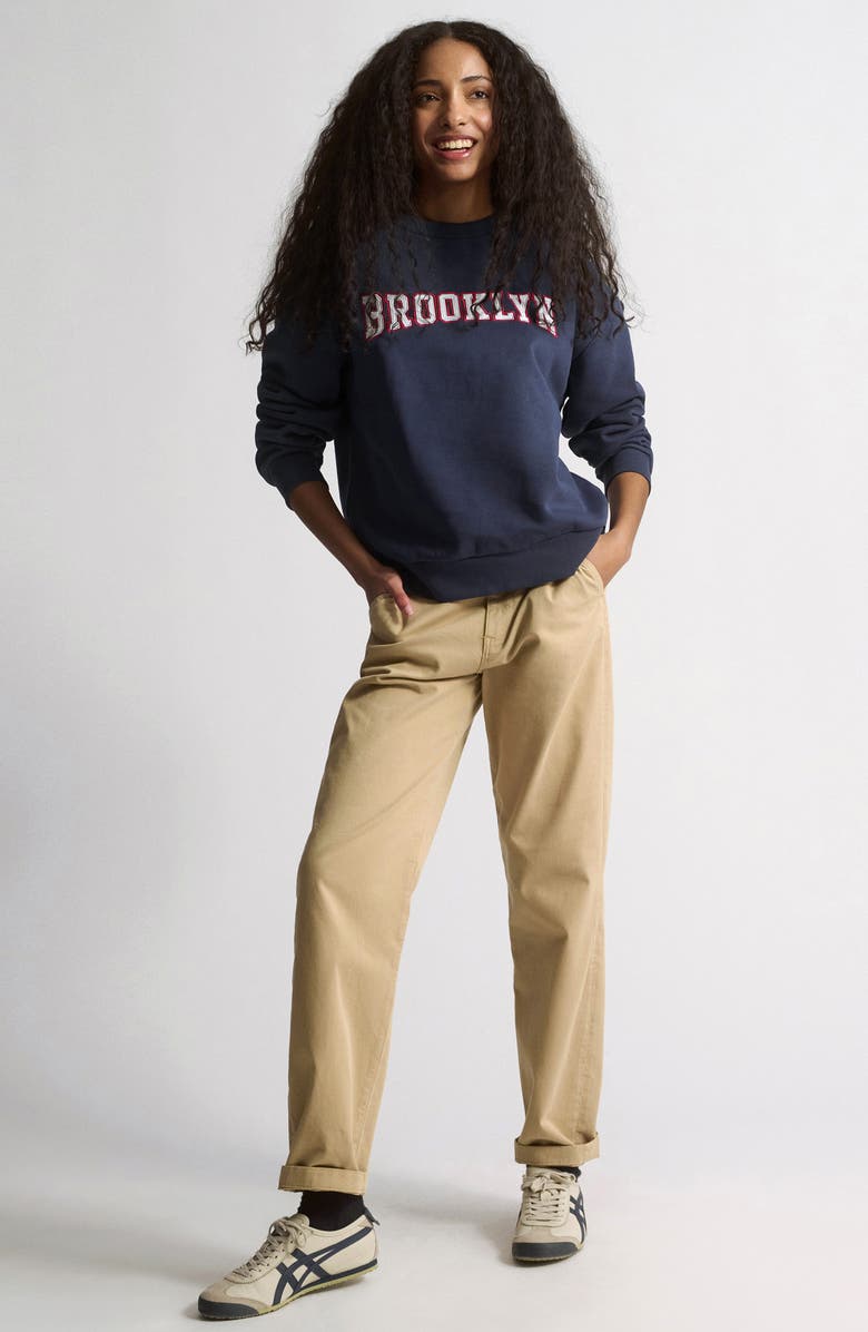 Brooklyn Industries Appliqué Logo Graphic Sweatshirt, Alternate, color, 