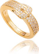 SUZY LEVIAN Pavé Cubic Zirconia Buckle Ring