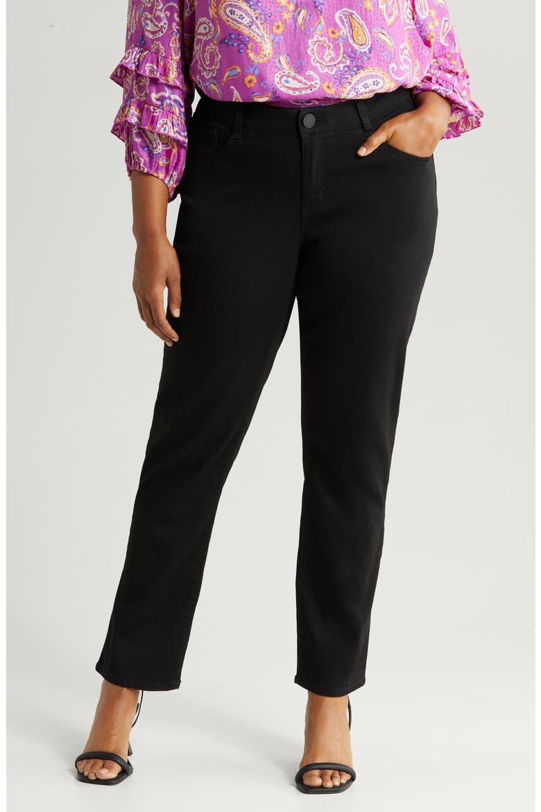 Sawyer Straight Leg Jeans, Alternate, color, BLACK