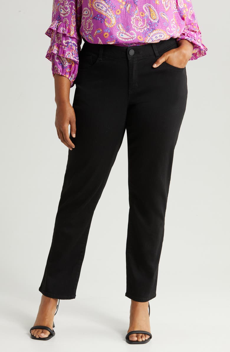 Wit & Wisdom Sawyer Straight Leg Jeans, Alternate, color, Black