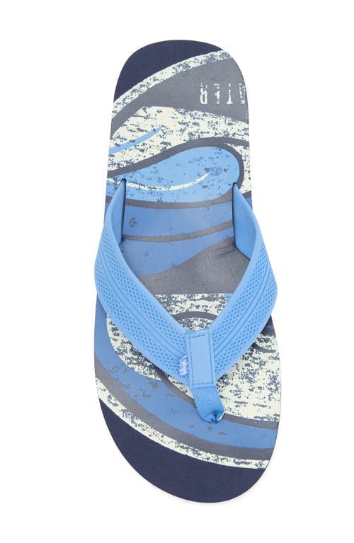 Izod T-shirt Print Flip Flop In Blue