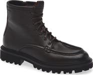 BOSS Julio Lugged Moc Toe Leather Boot