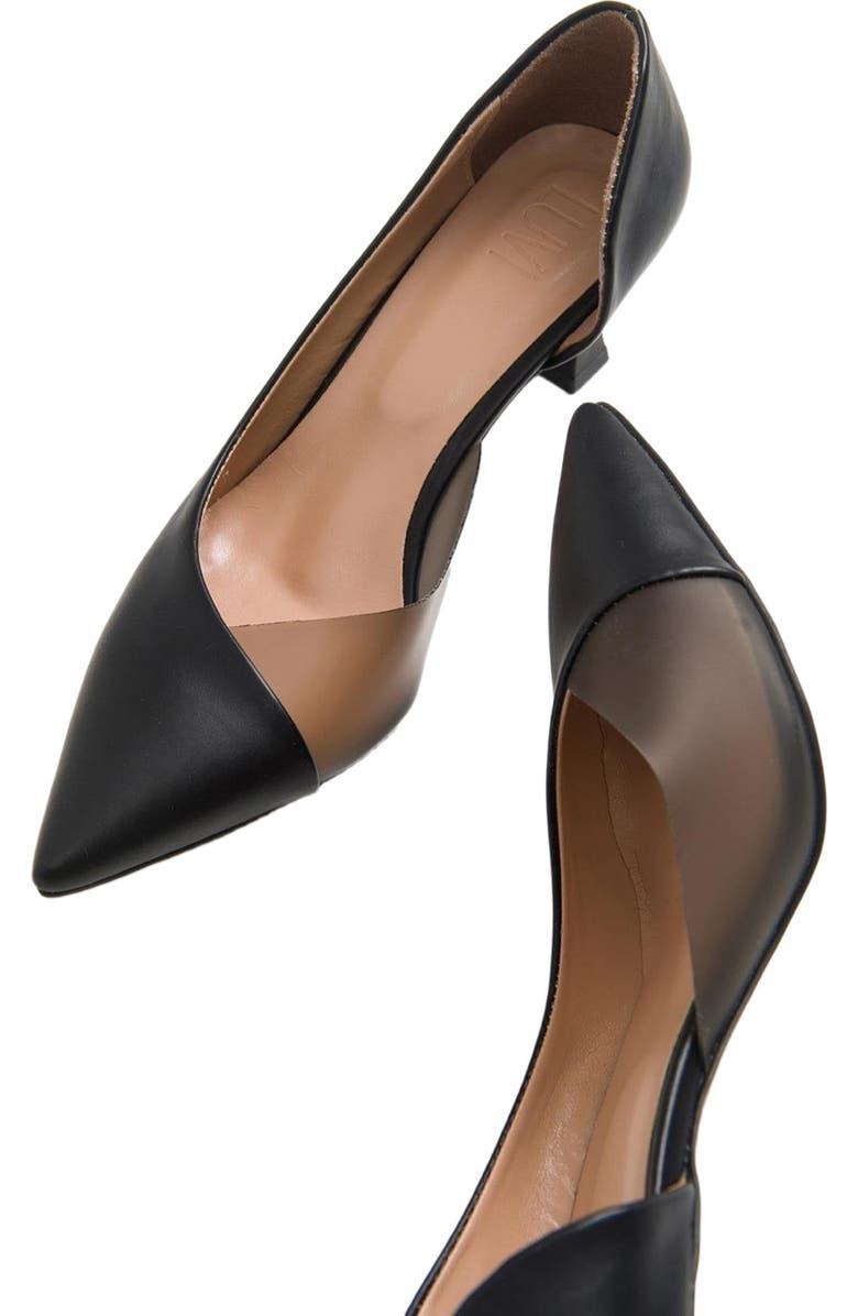 Prologue Shoes Vera Pointed Toe Pump, Alternate, color, Black Faux Leather
