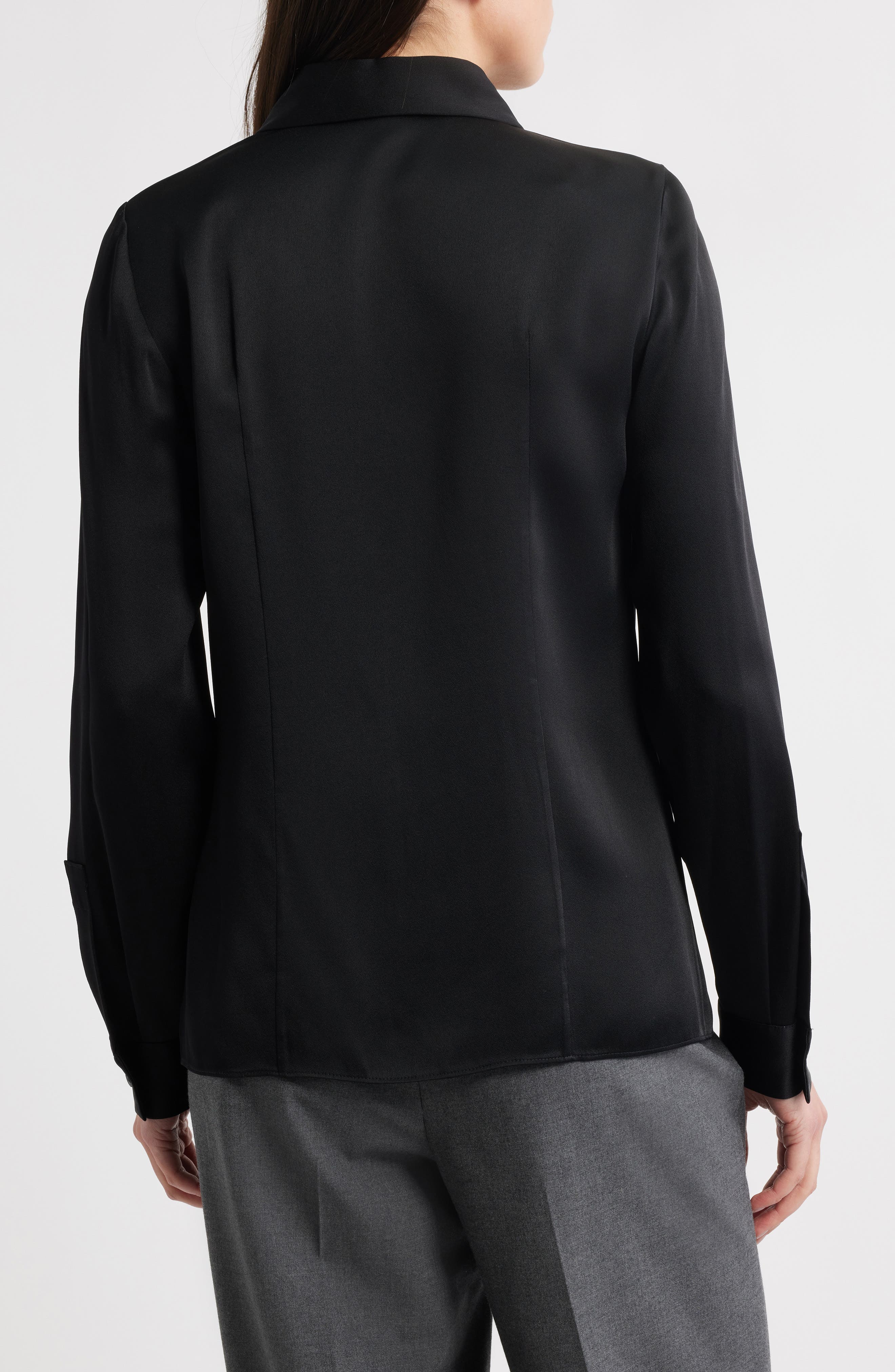 Hansen Charmeuse Button-Up Shirt - image 2