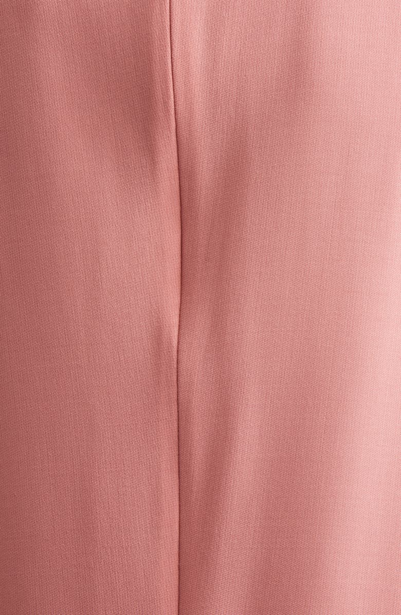 Michael Kors Collection Cowl Virgin Wool Crepe Midi Dress, Alternate, color, Guava