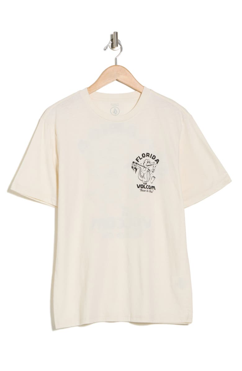 Volcom Gatornation Cotton Graphic T-Shirt, Alternate, color, Off White Heather