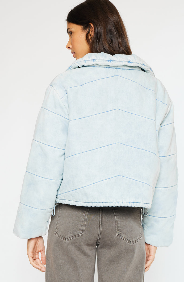 KanCan Luciana Denim Puffer Jacket, Alternate, color, Light Wash