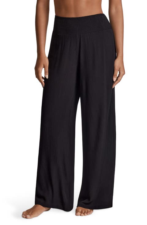 Smocked Waist Cover-Up Pants