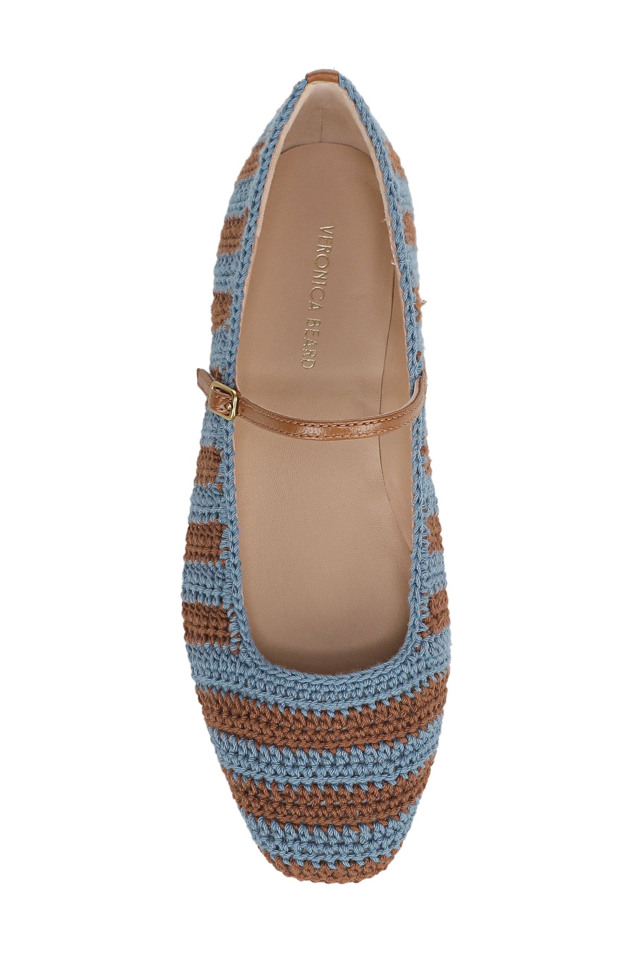 Ellie Crochet Flat, Alternate, color, BLUE STEEL/ HAZELWOOD