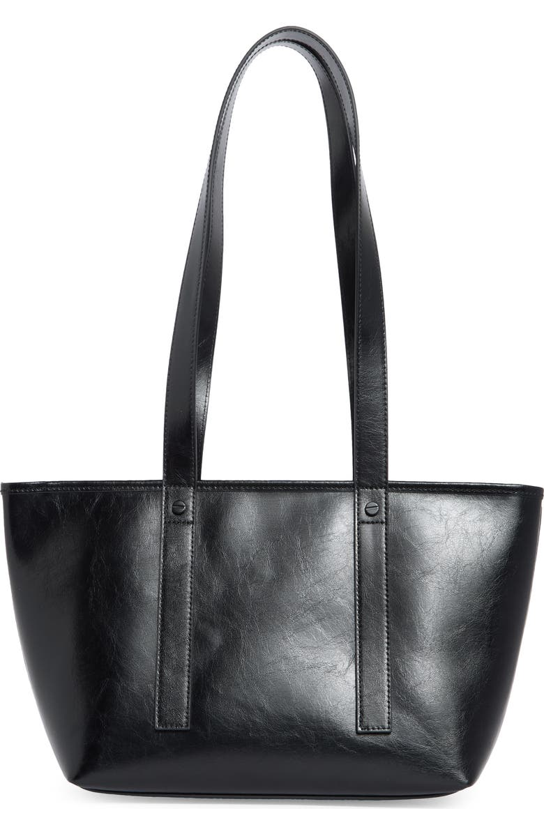 Off-White Classic Day Off Small Leather Tote, Alternate, color, Black