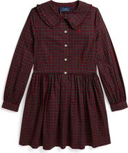 Polo Ralph Lauren Kids' Plaid Cotton Poplin Shirtdress