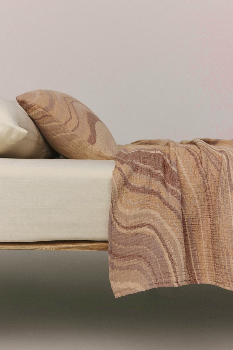 Marble Queen Bedspread, Alternate, color, Brown