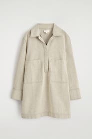 COS Open-Collar Denim Shirt Dress