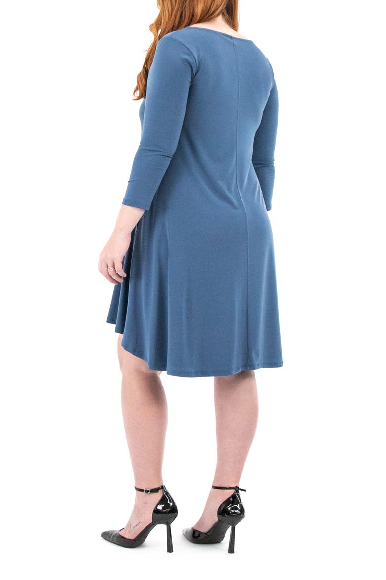High-Low Trapeze Dress, Alternate, color, BLUE MOON