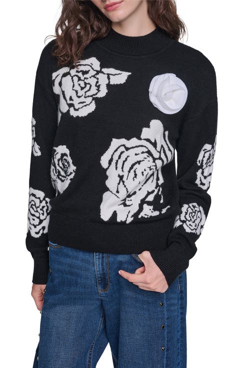 Rose Mock Neck Sweater