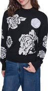 KARL LAGERFELD PARIS Rose Mock Neck Sweater