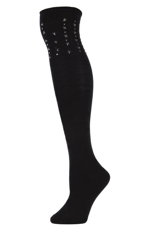 Memoi Evening Over-the-knee Socks In Black