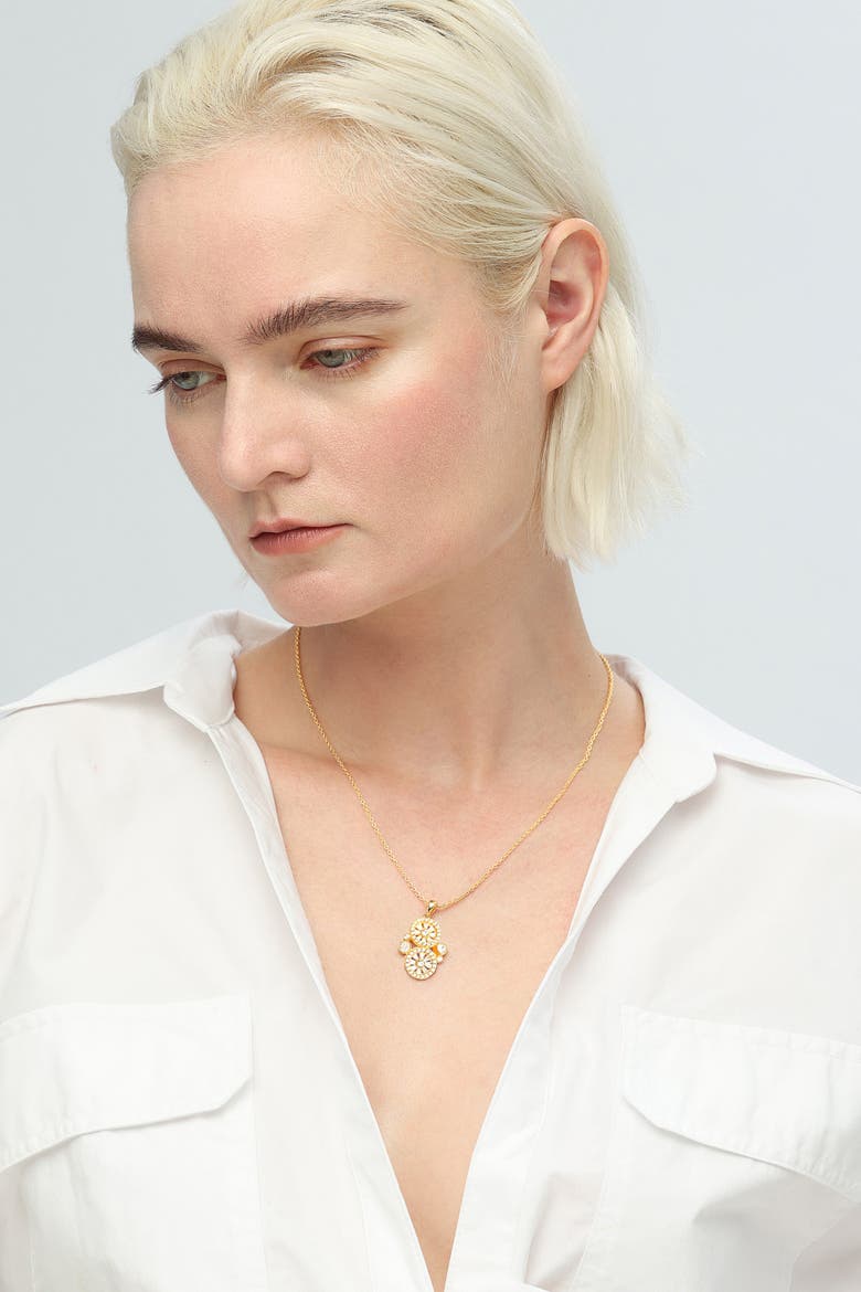 Wheel of Fortune Necklace, Alternate, color, Gold